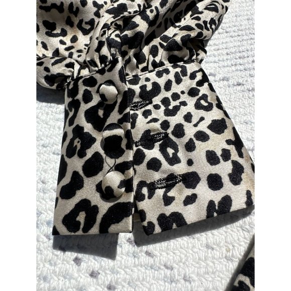 Lipsy London Dress Women Size 2 Brown Leopard Print Pullover Keyhole Neck Sheath - Picture 10 of 13